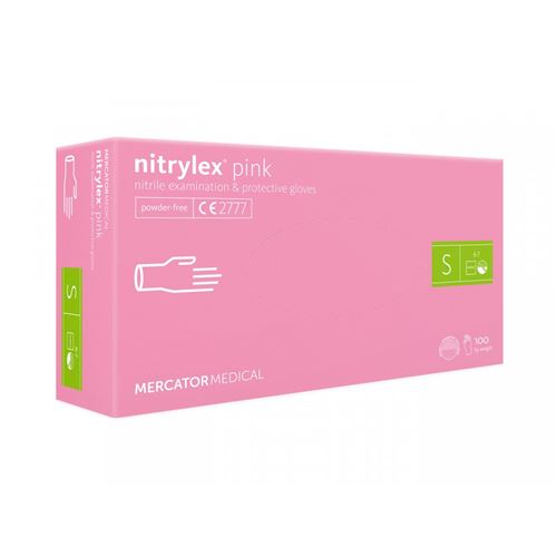 Rukavice Nitrylex Pink, 100 ks - S  (len po 10bal.)
