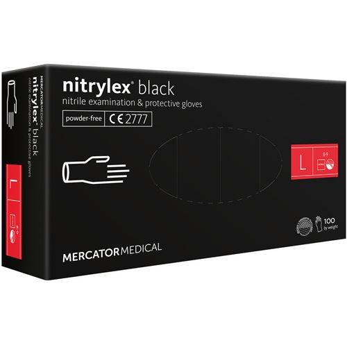 Rukavice Nitrilex PF čierne 100ks  L