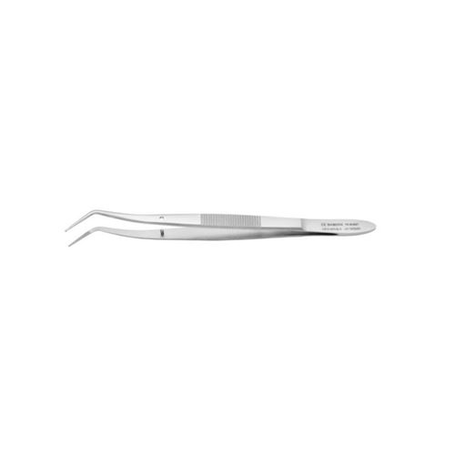 Pinzeta zubná s ryh.čelusťou lomená 15,7 cm  114500021