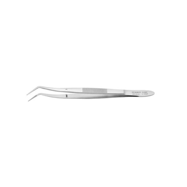 Pinzeta zubná s ryh.čelusťou lomená 15,7 cm  114500021