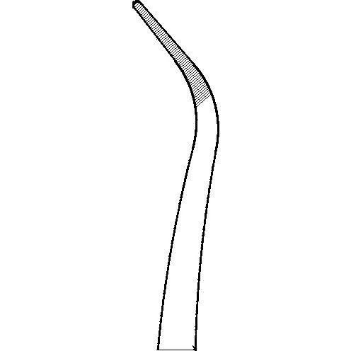 Pinzeta zubná s ryh.čelusťou lomená 15,7 cm  114500021