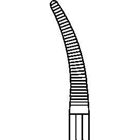Svorka na cievy Moskyto zahnutá jemna 12cm 115080020