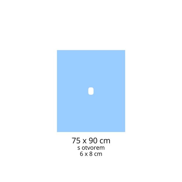 Obrúsky sterilné krycie dvouvr. Immunity 75x90cm s otv.6x8cm, 25 ks