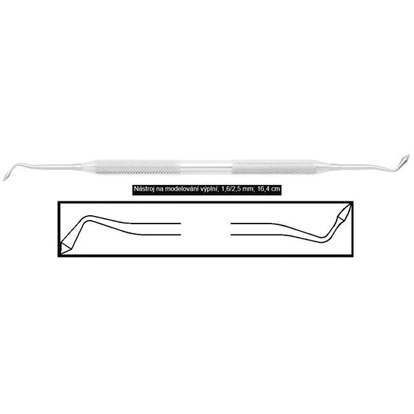 Nástroj na modelovanie výplní; 1,6/2,5 mm; 16,4 cm