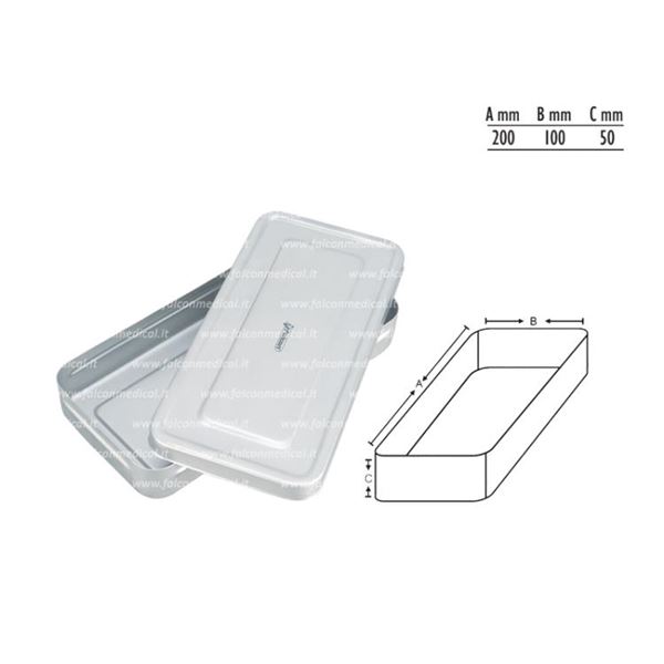 Falcon sterilizačný box s viečkom 200x100x50mm