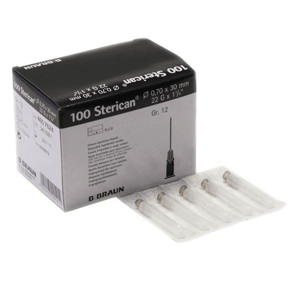Injekčné ihly 0,70x30mm čierne Sterican 100ks