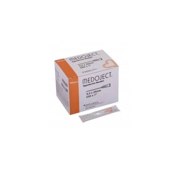 Injekčné ihly 0,50x25mm oranžové Medoject