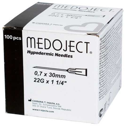 Injekčné ihly 0,70x30 mm čierne Medoject