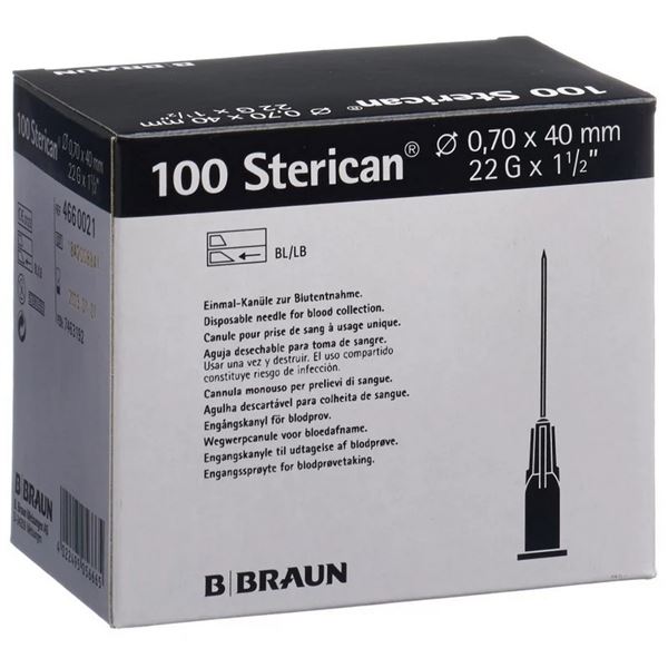 Injekčné ihly 0,70x40mm  Sterican 100ks