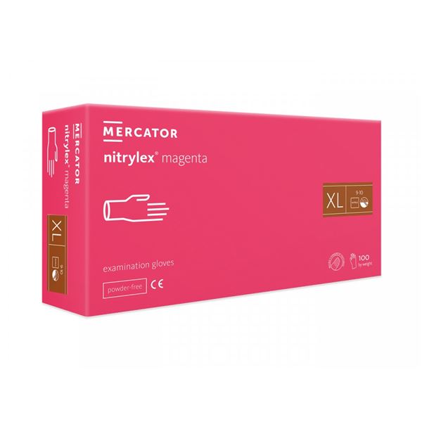 Rukavice Nitrylex Magenta, 100 ks - XL (len po 10bal.)