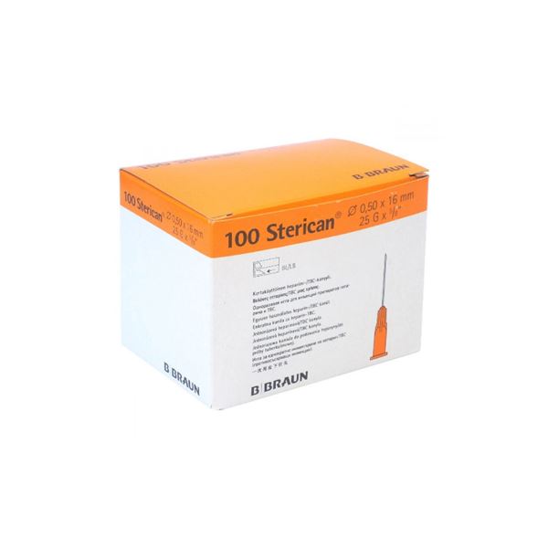 Injekčné ihly 0,50x16mm  Sterican oranž.100ks