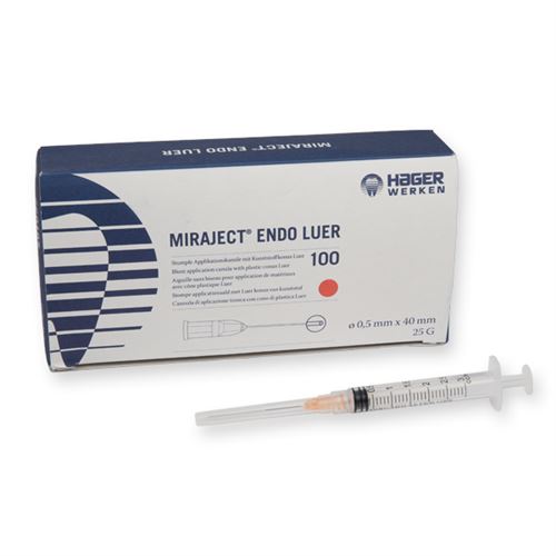 Miraject Endo ihly  0,5x40 mm 100 ks 25G oranžové