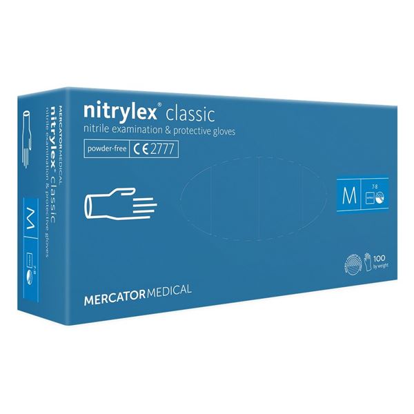 Rukavice Nitrilex PF Protect 100ks -M modré