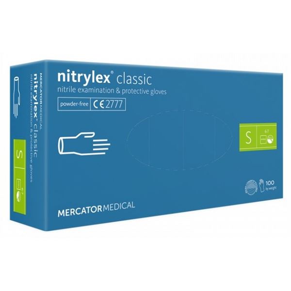 Rukavice Nitrilex PF Protect 100ks -S modré