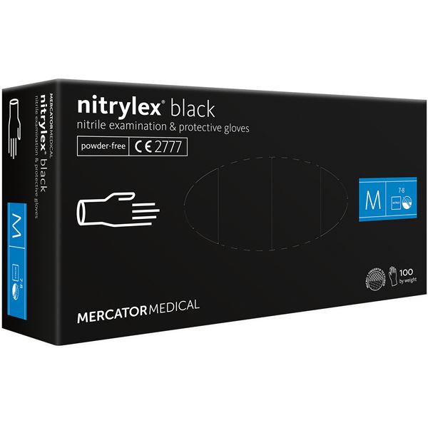 Rukavice Nitrilex PF čierne 100ks  M