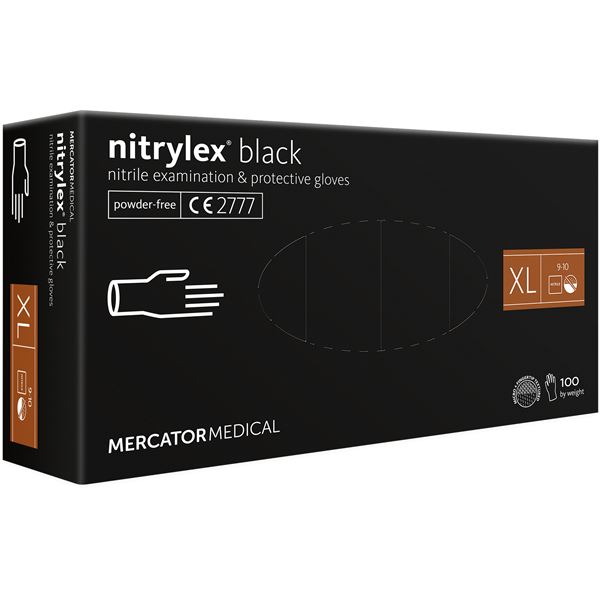 Rukavice Nitrilex PF čierne 100ks XL