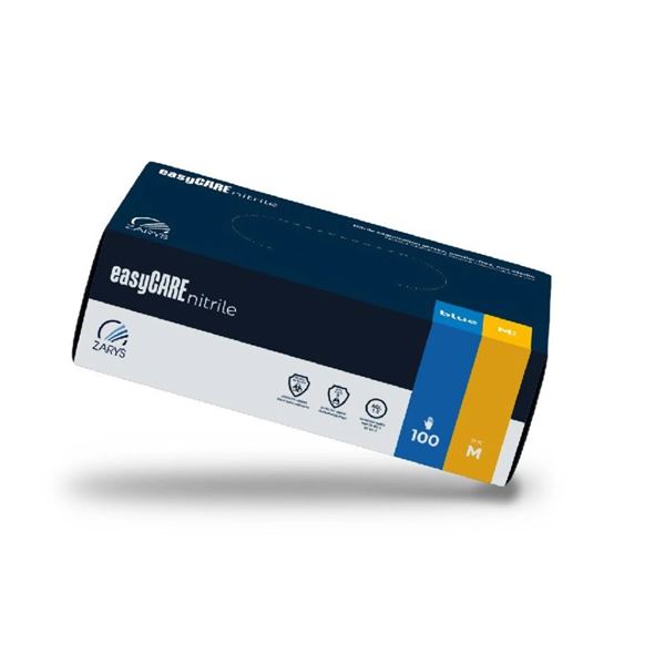 Rukavice Nitril modré EasyCare 100 ks - M