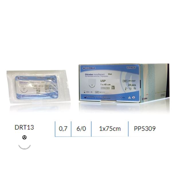 Chiralen MNF Blue EP0,7 USP6/0, 1x75mm DRT13 24ks