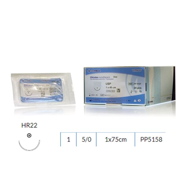 Chiralen MNF blue EP1, USP 5/0,HR22, 0.75X24ks