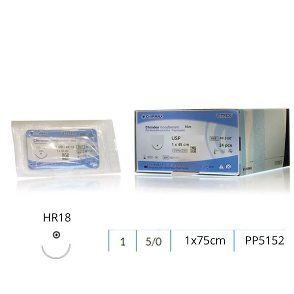 Chiralen MNF blue HR18 EP1 USP5/0, 1x75cm, 24ks