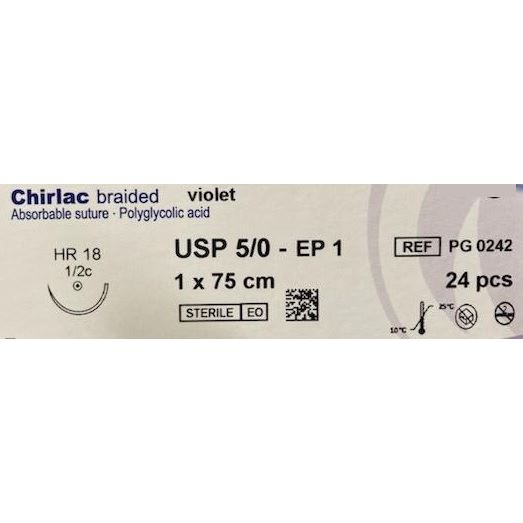 Chirlac BR violet HR18 1EP 5/0USP 1x75cm 24ks