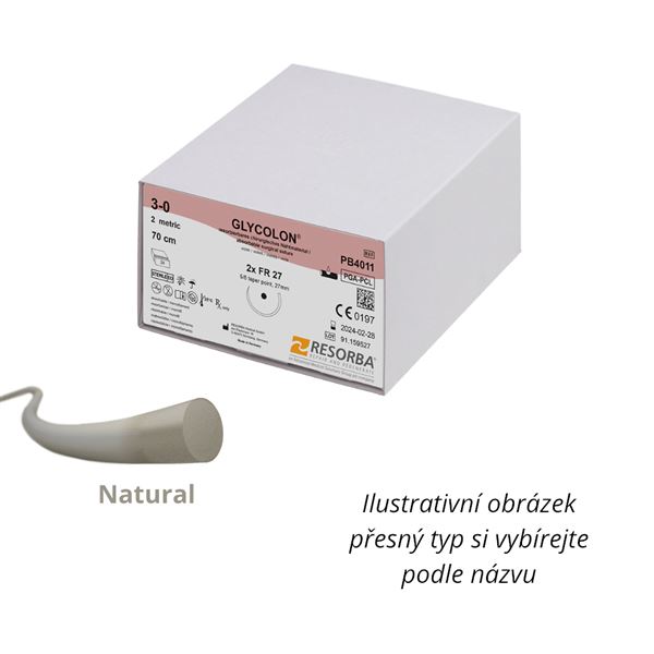 Resorba Glycolon Natur DS18 EP1.5 USP4/0 45cm, 24ks