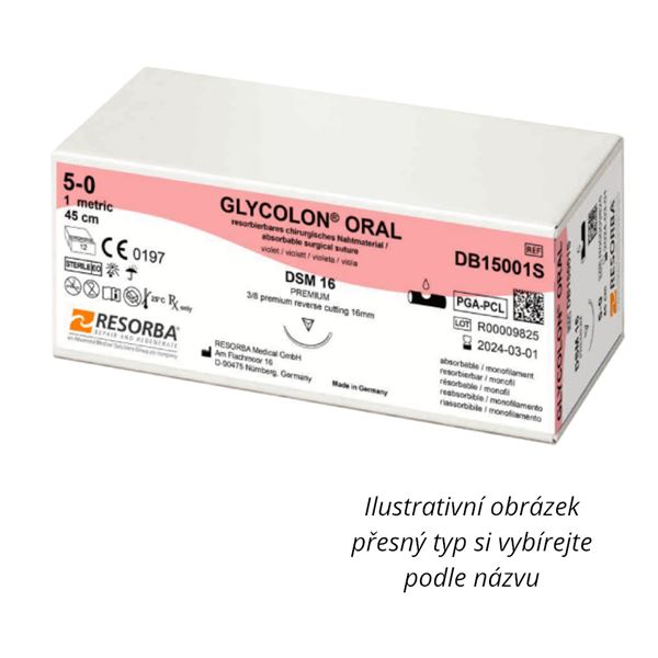 Resorba Glycolon Violet DSM18 EP1 USP5/0 45cm, 12ks