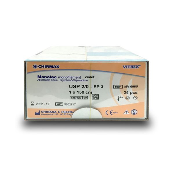 Monofil Monolac Violet HR22 1,5EP 4/0USP, 70cm