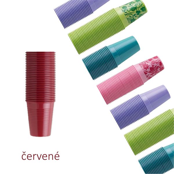 Poháriky Monoart Euronda 200ml červené 1000ks