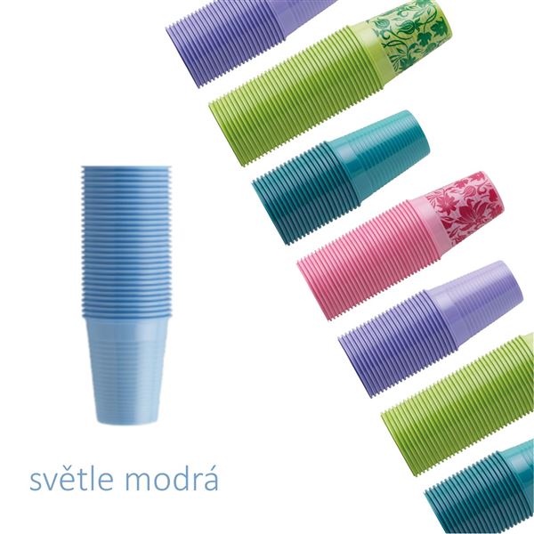 Poháriky svetlo modré  Monoart EURONDA 1000 ks