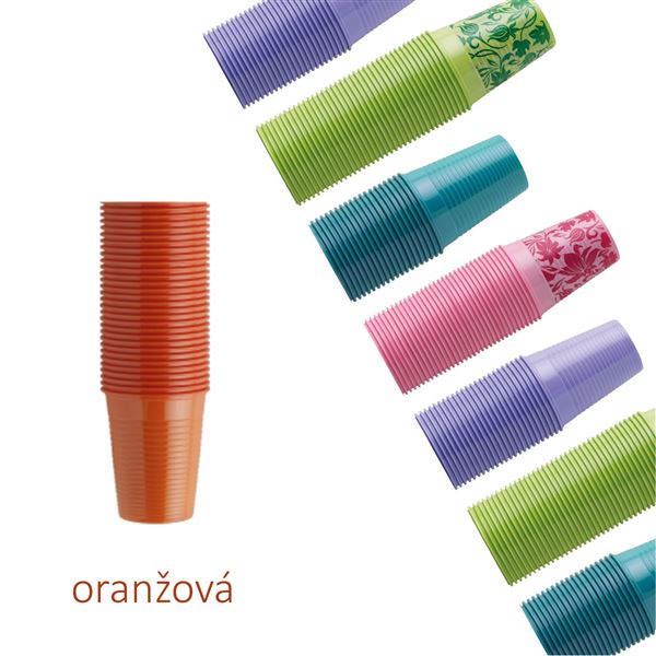Poháriky oranžové  Monoart EURONDA 1000 ks