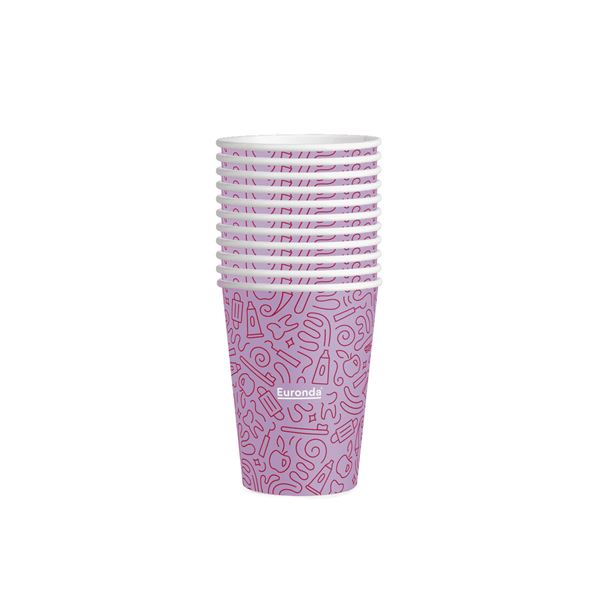 Poháriky Monoart Euronda 200ml  papierové Graffit fialové 1000ks