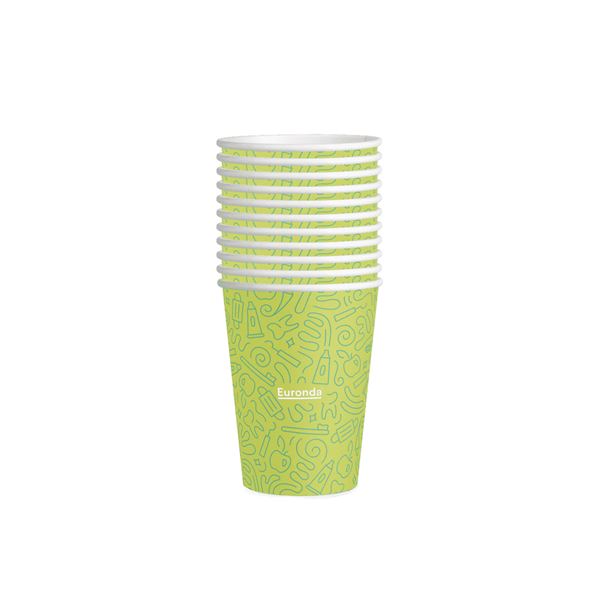 Poháriky  Monoart Euronda 200ml  papierové Graffiti limetkové 1000ks