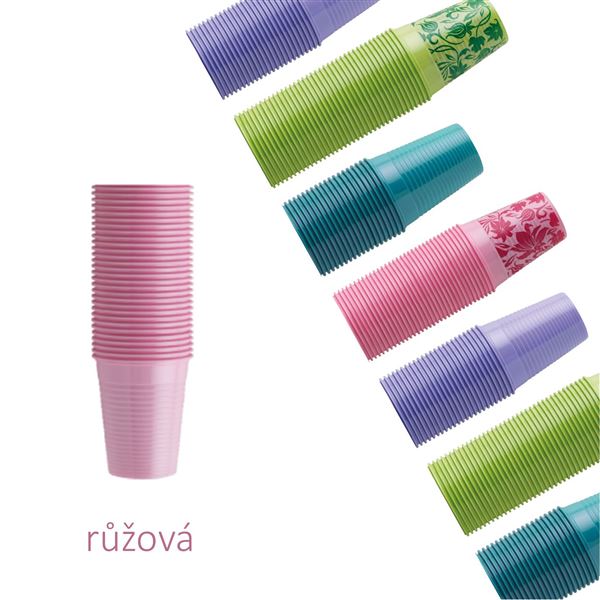 Poháriky ružové  Monoart EURONDA 1000 ks