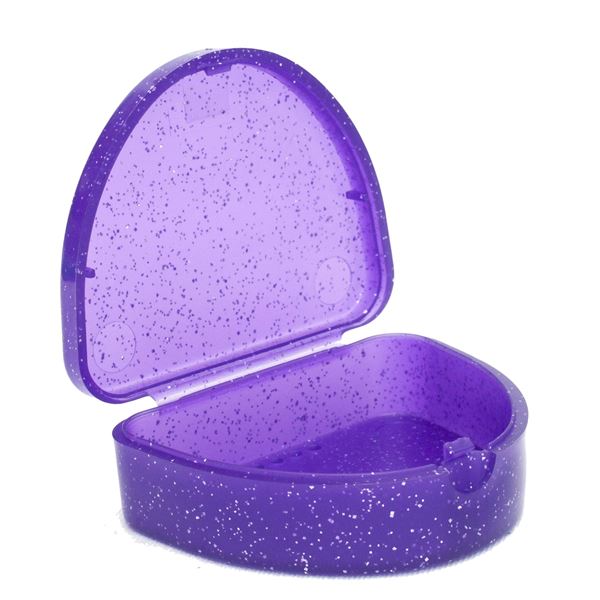 Mouthguard boxes škatuľka perleť. fialová