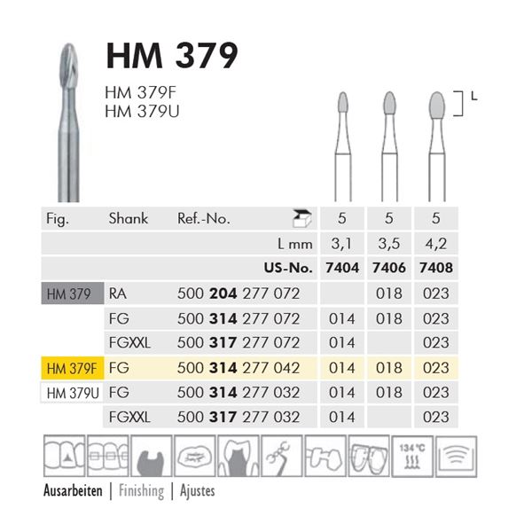 Meisinger vrtáčik HM379F18, 5ks