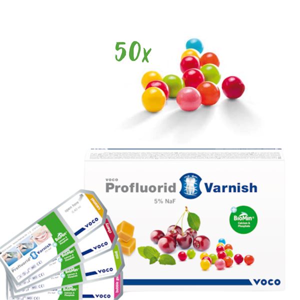 Profluorid Varnish + BioMin 50 x 0,4ml bubble gum 2273
