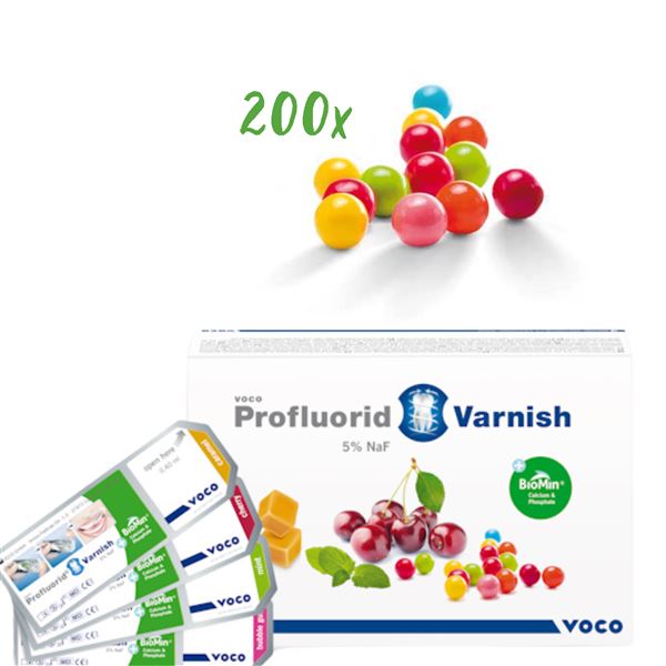 Profluorid Varnish + BioMin 200 x 0,4ml bubble gum 2279