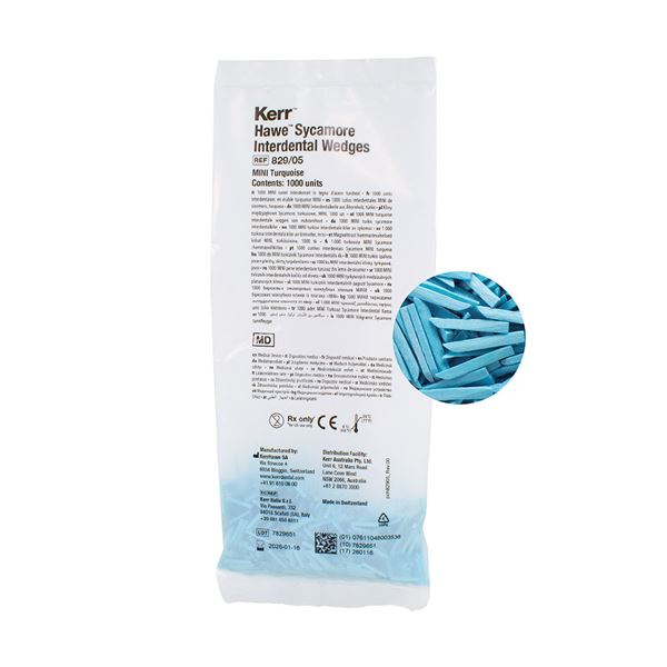 Drevené klinky HAWE refill mini tyrkys 1000 ks 829/05