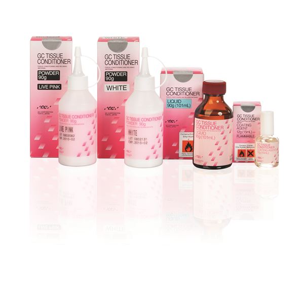 GC Tissue Conditioner Live Pink 90g prášok