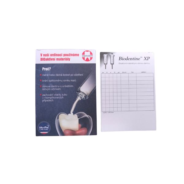 Hu-Fa  reklamný predmet -objednávacie kartičky Biodentine, 50ks