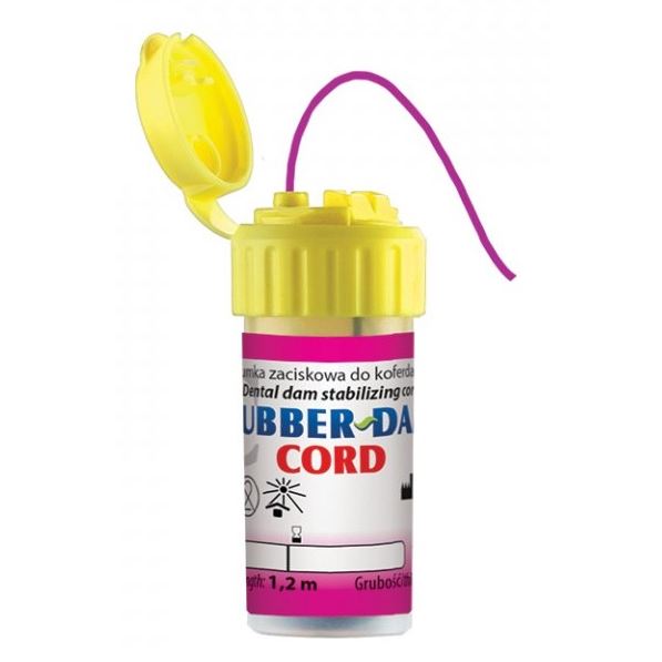 Rubber Dam Cord vlákno silné ružové 1,2m