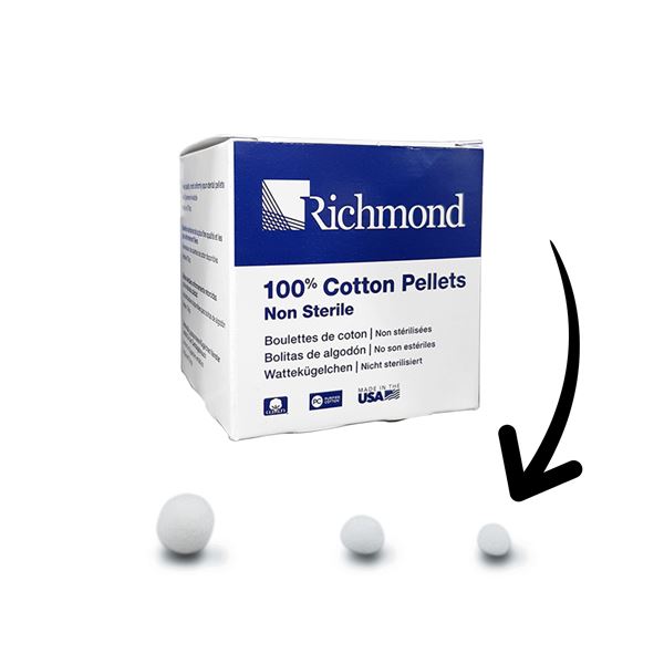 Cotton Pellets RI č.4  3mm -3000ks