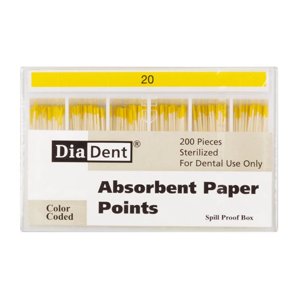 Papier.čapy DiaDent 020 kalibrované, kón. 2%