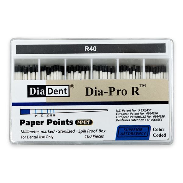 Papierove čapy DiaDent DiaPro Recipro R40 černé