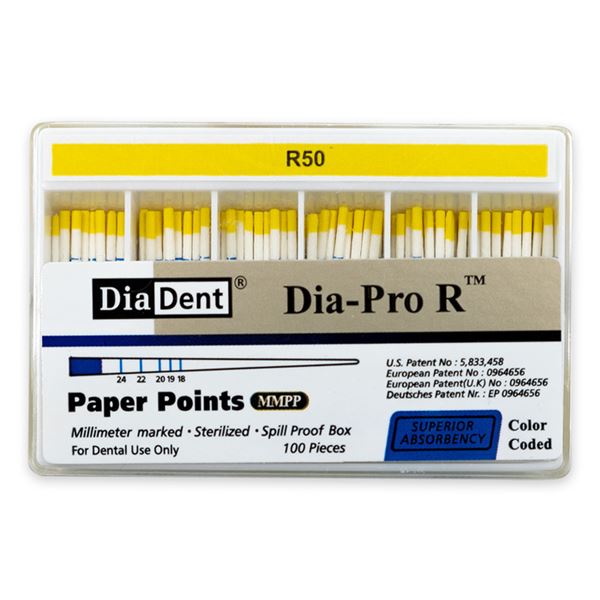 Papierové čapy DiaDent DiaPro Recipro R50 žluté