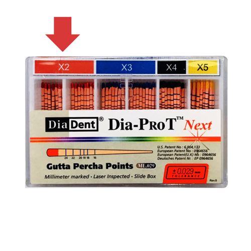 Gutaperčové čapy DiaDent DiaPro T pro PTNext X2