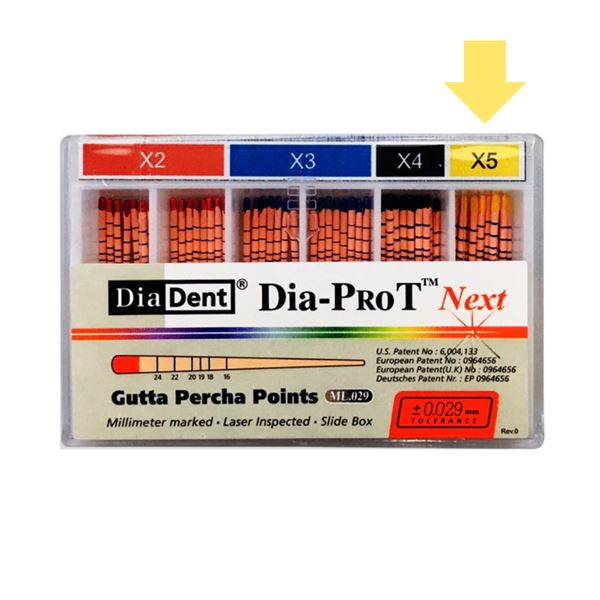 Gutaperčové čapy DiaDent DiaPro T pre PTNext X5