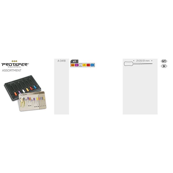 ProTaper ručný sortiment -31  mm 6 ks