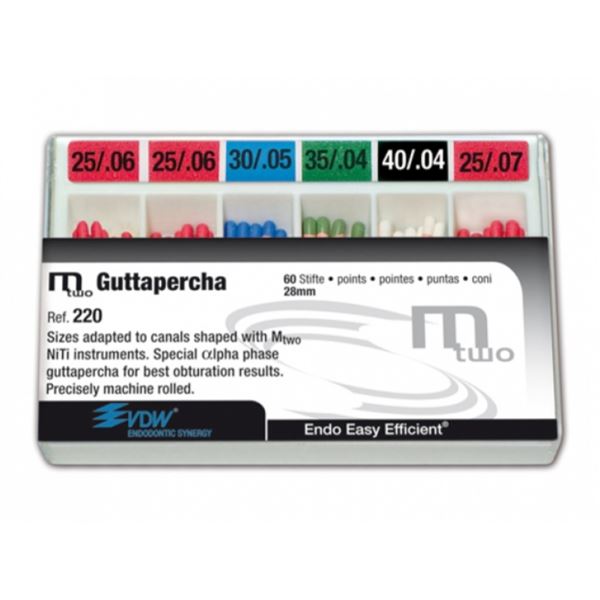 Gutaperčové čapy Mtwo 35/.06, 28mm 60ks